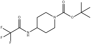 Tert-Butyl 4-(2,2,2-trifluoroacetamido)piperidine-1-carboxylate 结构式