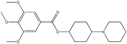 4-Piperidinocyclohexyl=3,4,5-trimethoxybenzoate 结构式