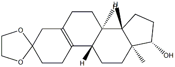 17β-Hydroxyestr-5(10)-en-3-one ethylene acetal 结构式