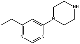 4-乙基-6-(哌嗪-1-基)嘧啶 结构式