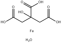 1,2,3-Propanetricarboxylic acid, 2-hydroxy-, iron(3+) salt (1:1), monohydrate 结构式