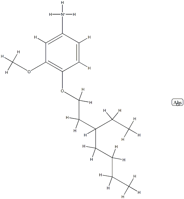 Benzenamine,4-[(3-ethylheptyl)oxy]-3-methoxy-, hydrochloride (1:1) 结构式
