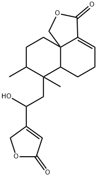 7-[2-(2,5-Dihydro-5-oxofuran-3-yl)-2-hydroxyethyl]-6,6a,7,8,9,10-hexahydro-7,8-dimethylnaphtho[1,8a-c]furan-3(5H)-one 结构式