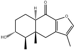 (4aR)-4a,5,6,7,8,8aα-Hexahydro-6α-hydroxy-3,4aβ,5β-trimethylnaphtho[2,3-b]furan-9(4H)-one 结构式