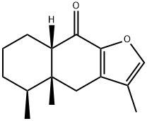 (4aR)-4a,5,6,7,8,8aβ-Hexahydro-3,4aβ,5β-trimethylnaphtho[2,3-b]furan-9(4H)-one 结构式