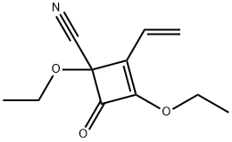 2-Cyclobutene-1-carbonitrile,2-ethenyl-1,3-diethoxy-4-oxo-(9CI) 结构式