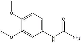 (3,4-dimethoxyphenyl)urea 结构式