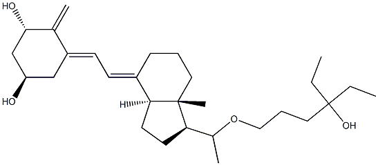 (5Z,7E,20S)-26,27-Dimethyl-20,22-epoxy-9,10:20,22-disecocholesta-5,7,10(19)-triene-1α,3β,25-triol 结构式