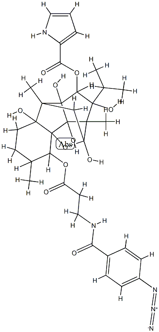 10-O-(3-(4-azidobenzamido)propionyl)ryanodine 结构式