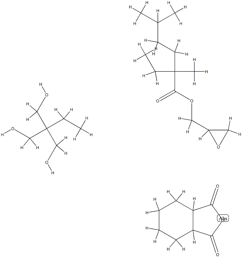 Neodecanoic acid, oxiranylmethyl ester, polymer with 2-ethyl-2-(hydroxymethyl)-1,3-propanediol and hexahydro-1,3-isobenzofurandione 结构式