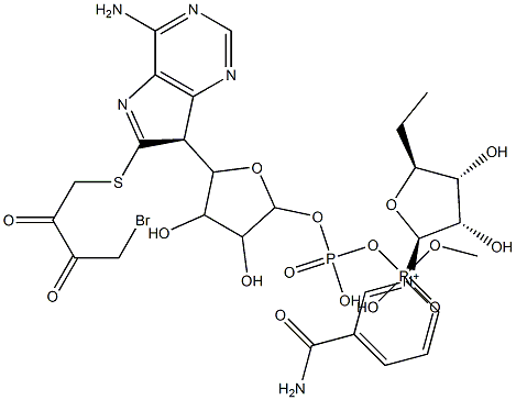 8-(4-bromo-2,3-dioxobutylthio)NAD 结构式