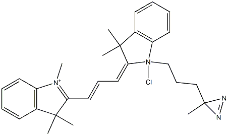 4,4-azo-n-pentyl-1'-methyl-3,3,3',3'-tetramethylindocarbocyanine 结构式