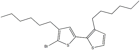 5'-溴-3,4'-二己基-2,2'-并噻吩 结构式