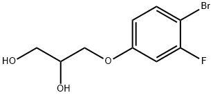 3-(4-溴-3-氟苯氧基)丙烷-1,2-二醇 结构式