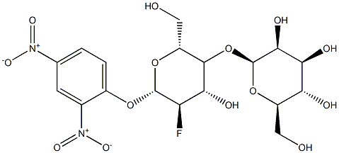 2',4'-dinitrophenyl-2-deoxy-2-fluorocellobioside 结构式
