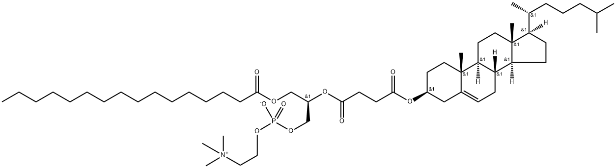 1-PALMITOYL-2-CHOLESTERYLHEMISUCCINOYL-SN-GLYCERO-3-PHOSPHOCHOLINE;PCHEMSPC 结构式
