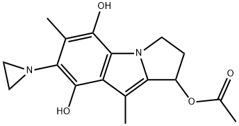 7-(1-azidirinyl)-2,3-dihydro-1-acetoxy-5,8-dihydroxy-6,9-dimethyl-1H-pyrrolo(1,2-a)indole 结构式