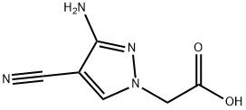 1H-Pyrazole-1-aceticacid,3-amino-4-cyano-(9CI) 结构式