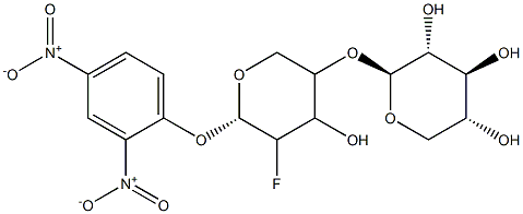 2',4'-dinitrophenyl 2-deoxy-2-fluoro-beta-xylobioside 结构式