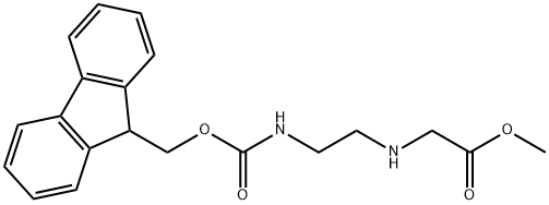 methyl 2-(2-{[(9H-fluoren-9-yl)methoxy]carbonylamino}ethylamino)acetate 结构式