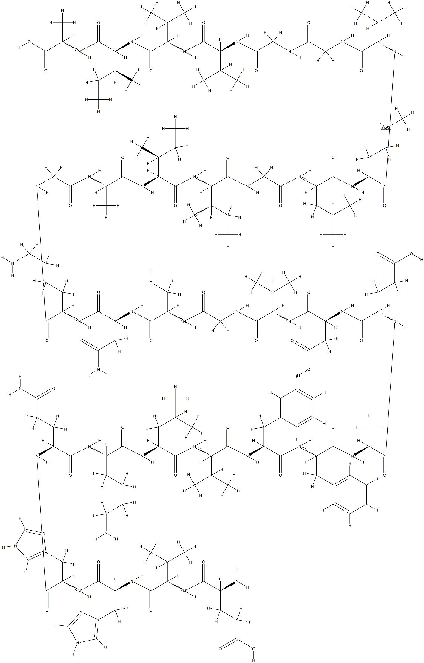 Amyloid β-Protein (11-42) 结构式