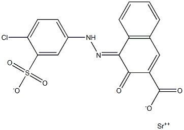 strontium 4-[(4-chloro-3-sulphonatophenyl)azo]-3-hydroxy-2-naphthoate (1:1)  结构式