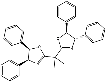 (4S,4'S,5R,5'R)-2,2'-异丙叉双[4,5-二氢-4,5-二苯基恶唑] 结构式