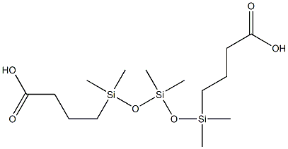 羧丙基封端的聚二甲基硅氧烷 结构式