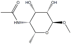 Talopyranoside, methyl 4-acetamido-4,6-dideoxy-, alpha-D- 结构式