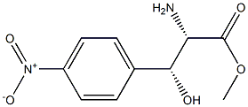 methyl threo-beta-hydroxy-4-nitro-3-phenyl-DL-alaninate 结构式