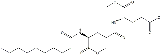 N-[N-(1-Oxodecyl)-L-γ-glutamyl]-L-glutamic acid trimethyl ester 结构式