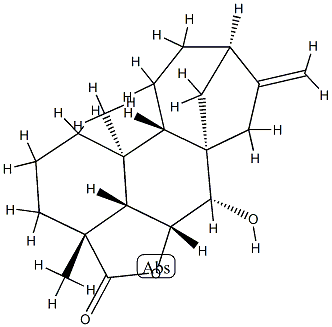 6α,7α-Dihydroxykaur-16-en-18-oic acid γ-lactone 结构式