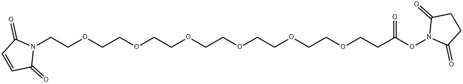 马来酰亚胺-六聚乙二醇-丙烯酸琥珀酰亚胺酯 结构式