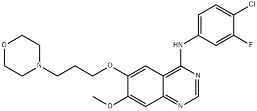 3-Deschloro-4-Desfluoro-4-Chloro-3-Fluorogefitinib 结构式