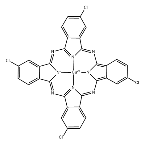 [2,9,16,23-四氯-29H,31H-酞菁-N29,N30,N31,N32]合铜 结构式