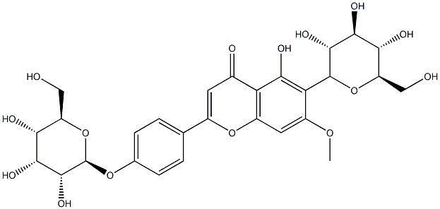 鸭跖黄酮苷 结构式