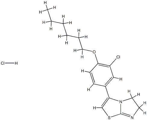 2-(3-chloro-4-hexoxy-phenyl)-4-thia-1,6-diazabicyclo[3.3.0]octa-2,5-di ene hydrochloride 结构式