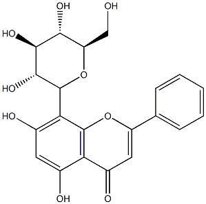 白杨素 8-C-葡萄糖苷 结构式