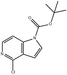 1H-?Pyrrolo[3,?2-?c]?pyridine-?1-?carboxylic acid, 4-?chloro-?, 1,?1-?dimethylethyl ester 结构式