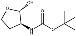 Carbamic acid, (tetrahydro-2-hydroxy-3-furanyl)-, 1,1-dimethylethyl ester, (2S- 结构式