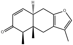 (4aS)-4,4a,5,6,8aα,9-Hexahydro-3,4aβ,5β-trimethylnaphtho[2,3-b]furan-6-one 结构式