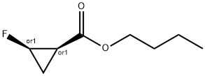 Cyclopropanecarboxylic acid, 2-fluoro-, butyl ester, (1R,2R)-rel- (9CI) 结构式