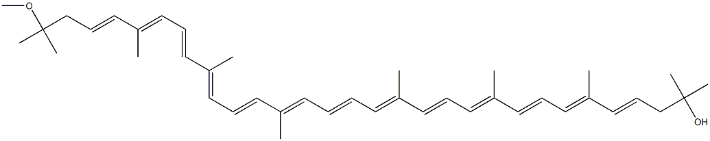 3,3',4,4'-Tetradehydro-1,1',2,2'-tetrahydro-1-hydroxy-1'-methoxy-ψ,ψ-carotene 结构式