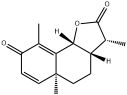 (3R)-3aβ,5,5a,9bβ-Tetrahydro-3α,5aα,9-trimethylnaphtho[1,2-b]furan-2,8(3H,4H)-dione 结构式