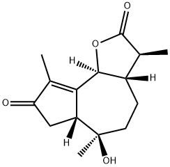 (3S)-3aβ,4,5,6,6aβ,9bα-Hexahydro-3,6,9-trimethyl-6β-hydroxyazuleno[4,5-b]furan-2,8(3H,7H)-dione 结构式