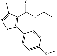 4-Isoxazolecarboxylic acid, 5-(4-Methoxyphenyl)-3-Methyl-, ethyl 结构式
