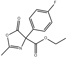 4-Oxazolecarboxylic  acid,  4-(4-fluorophenyl)-4,5-dihydro-2-methyl-5-oxo-,  ethyl  ester 结构式