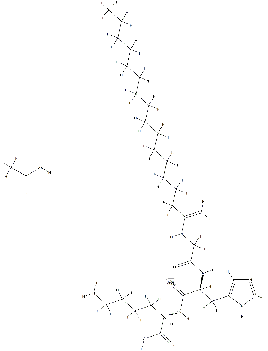 棕榈酰三肽-1乙酸盐 结构式
