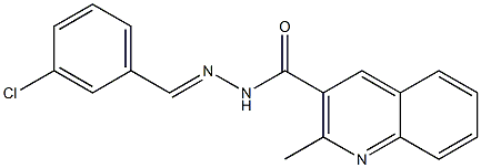 N'-(3-chlorobenzylidene)-2-methyl-3-quinolinecarbohydrazide 结构式