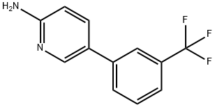 5-(3-(三氟甲基)苯基)吡啶-2-胺 结构式